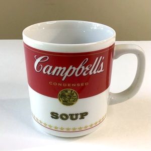 Vintage Campbells Condensed Soup Mug Cup Porcelain Corning Glass Microwave Safe